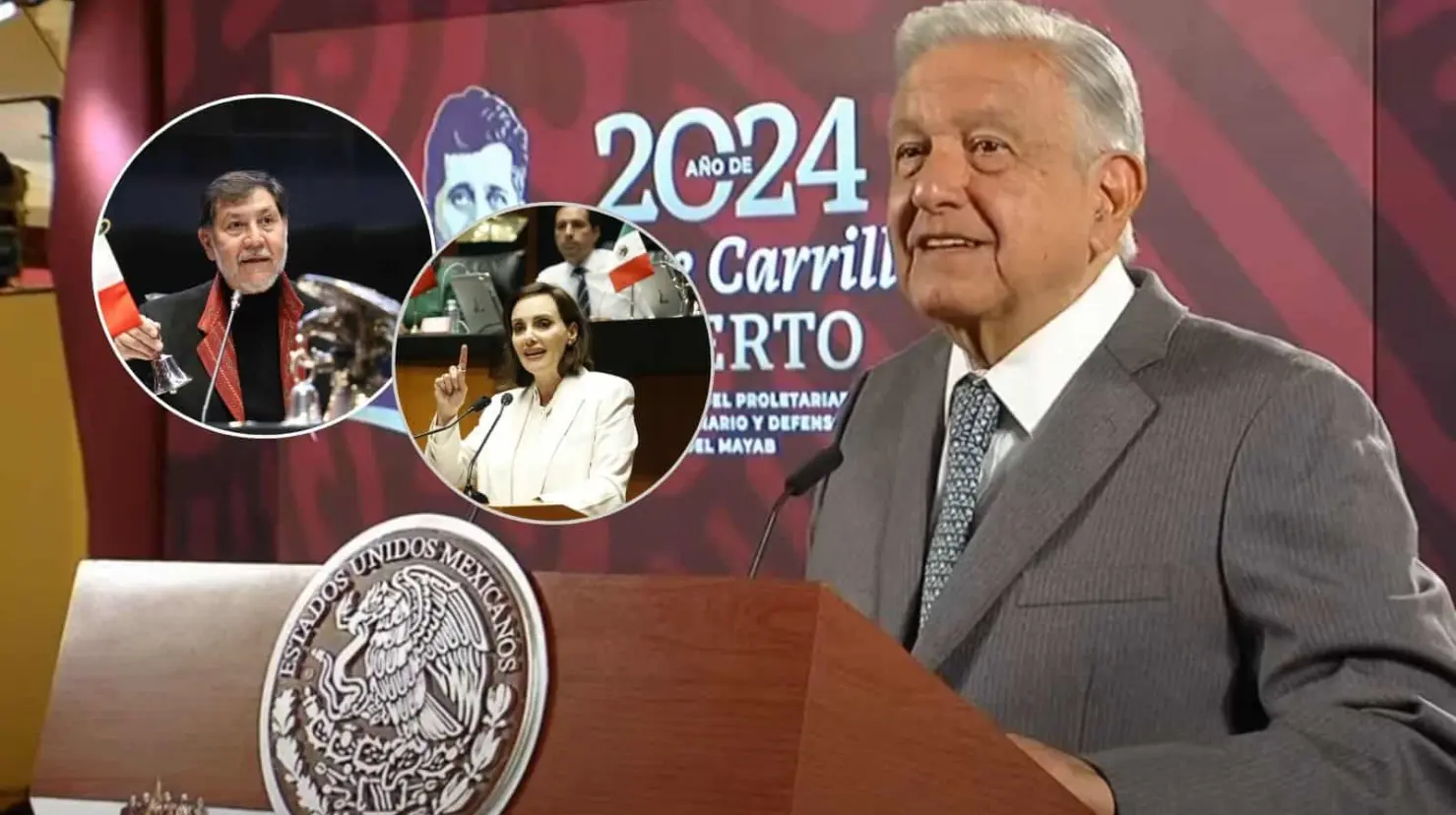 AMLO felicita a Noroña por actuar con respeto en su trabajo en el Senado