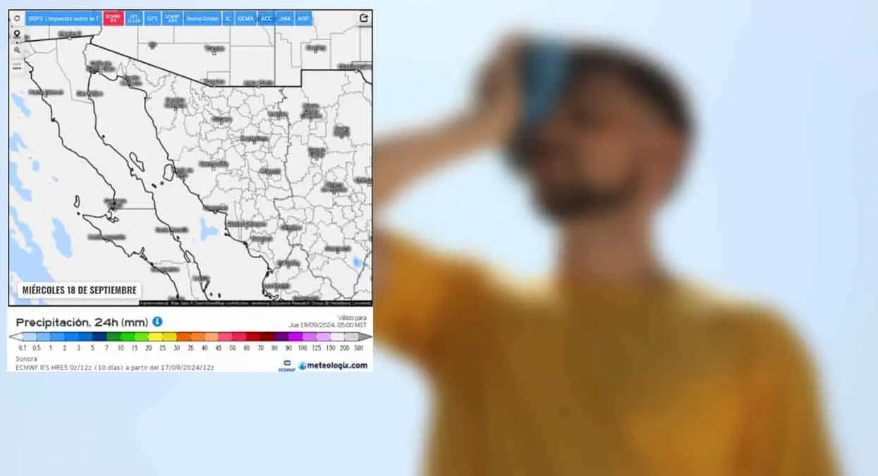 Clima en Sonora hoy 18 de septiembre: Se prevén temperaturas por encima de los 40°C
