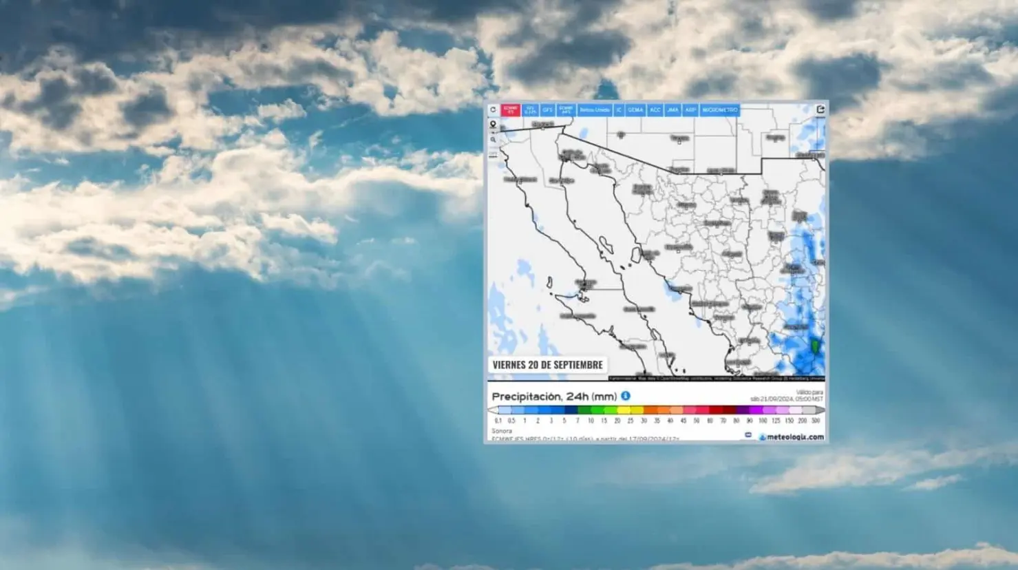 Clima en Hermosillo hoy 20 de septiembre; día ligeramente nublado ¿se va el calor?