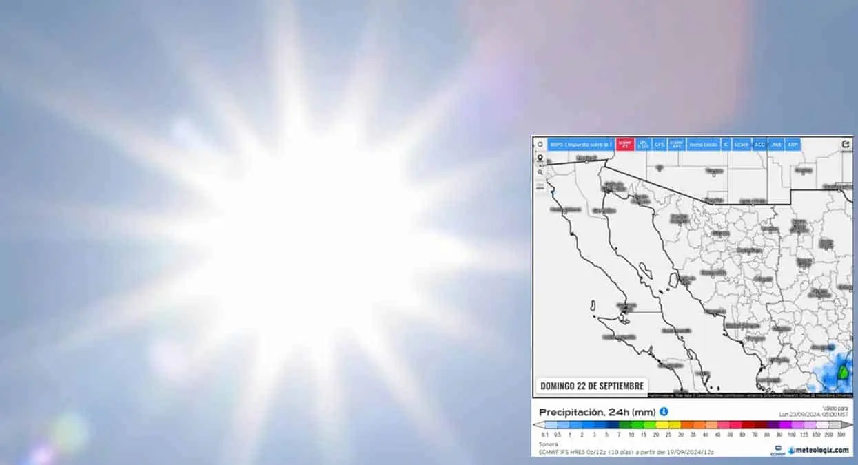 Clima en Sonora hoy 22 de septiembre: Se esperan temperaturas por encima de los 35°C
