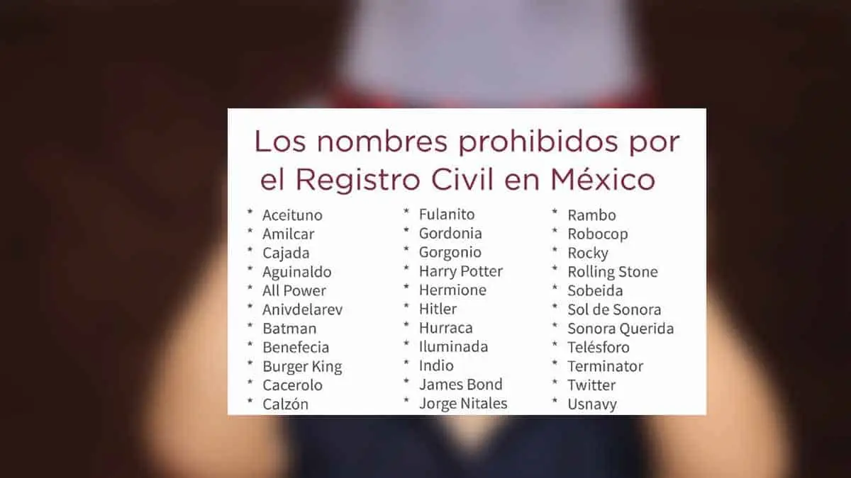 Registro Civil: ¿Cuáles son los nombres prohibidos en México en este 2024?
