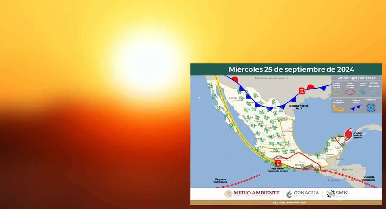 Clima en Sonora hoy 25 de septiembre: Continúan las altas temperaturas en el Estado