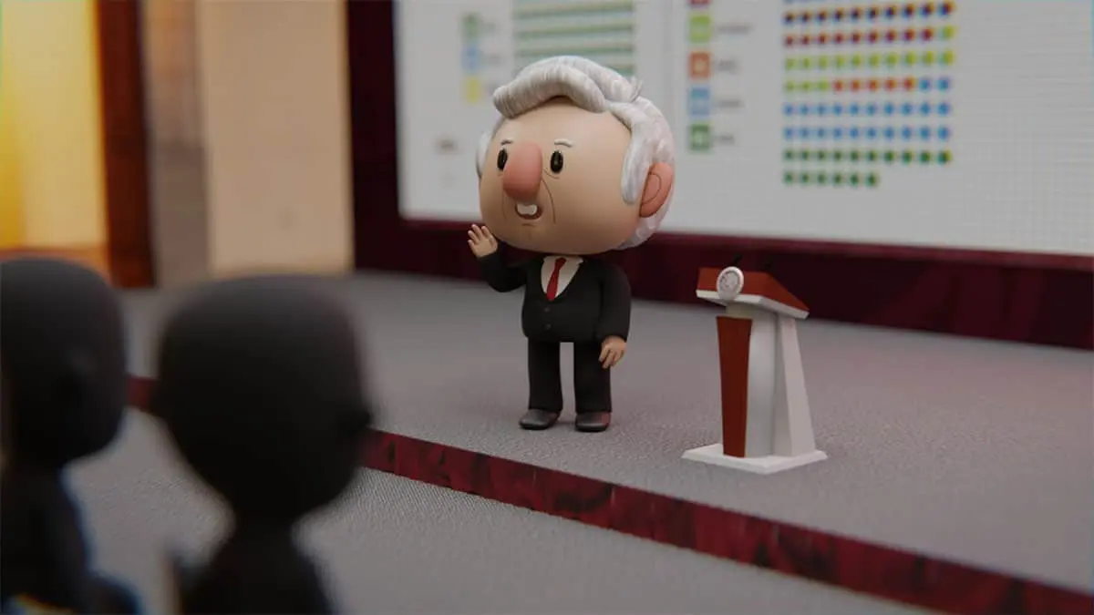 ¿Quién es la artista creadora del “AMLITO 3D” que abrió las mañaneras?