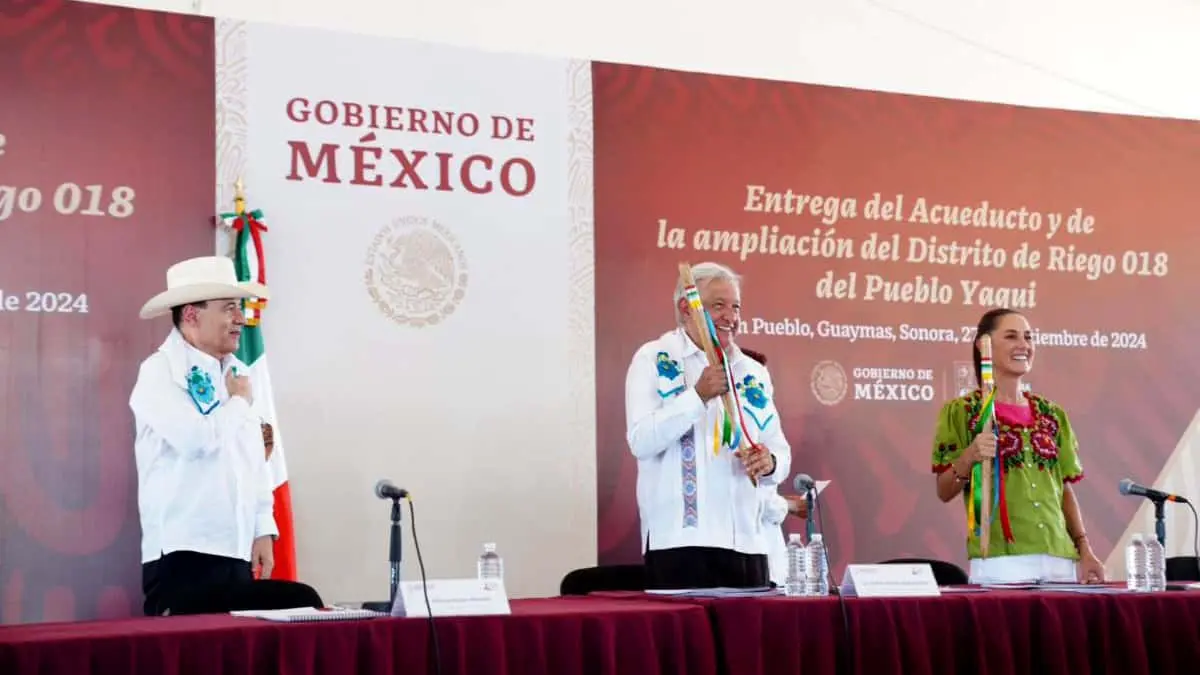 Reconocen yaquis a AMLO y Durazo