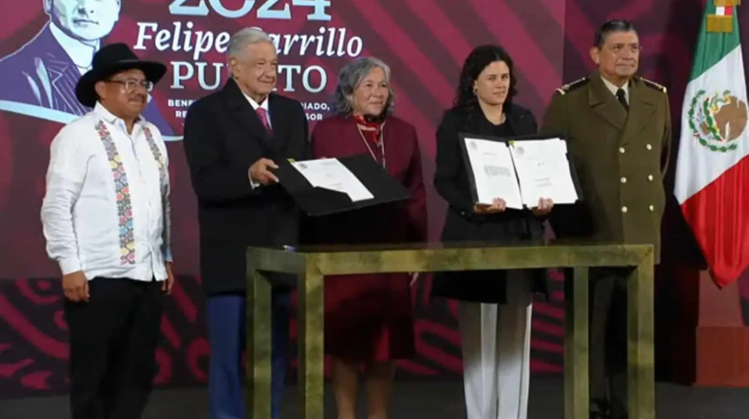 AMLO promulga reformas a la Guardia Nacional y pueblos indígenas durante su última mañanera