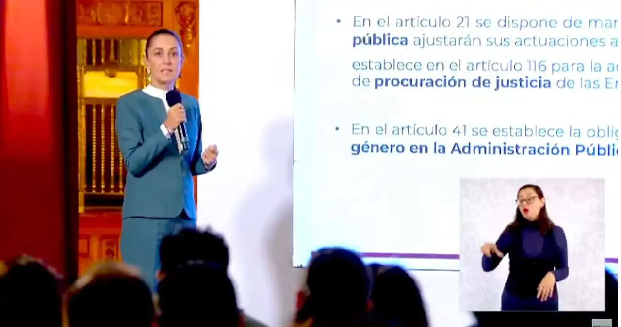 Claudia Sheinbaum presenta paquete de reformas para garantizar la protección de las mujeres