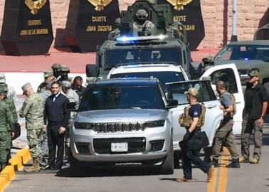 VIDEO | Secretarios de Seguridad federal y de la Defensa Nacional visitan Culiacán