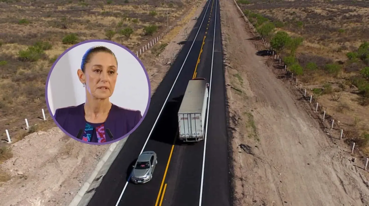 Claudia Sheinbaum anuncia programa de bacheo para todas las carreteras federales
