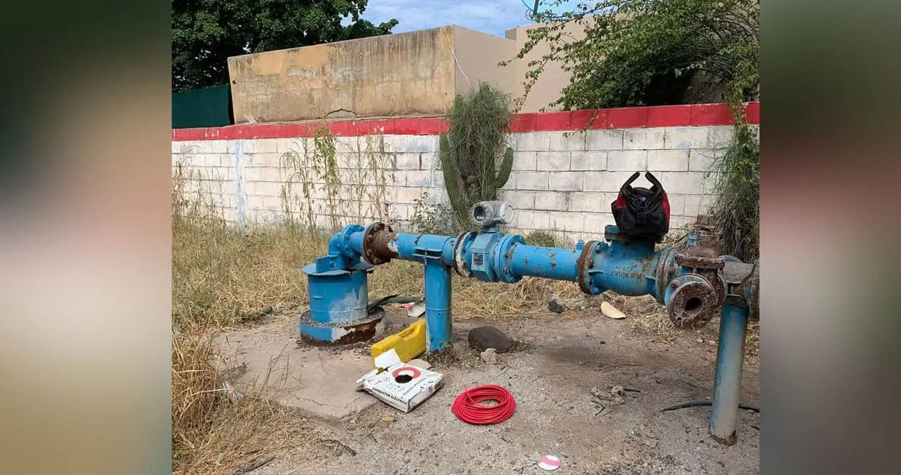 Vandalismo en pozo afecta suministro de agua en Navojoa