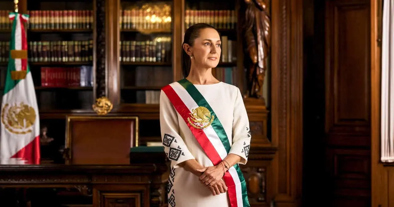 Claudia Sheinbaum presenta su foto oficial como primera presidenta de México
