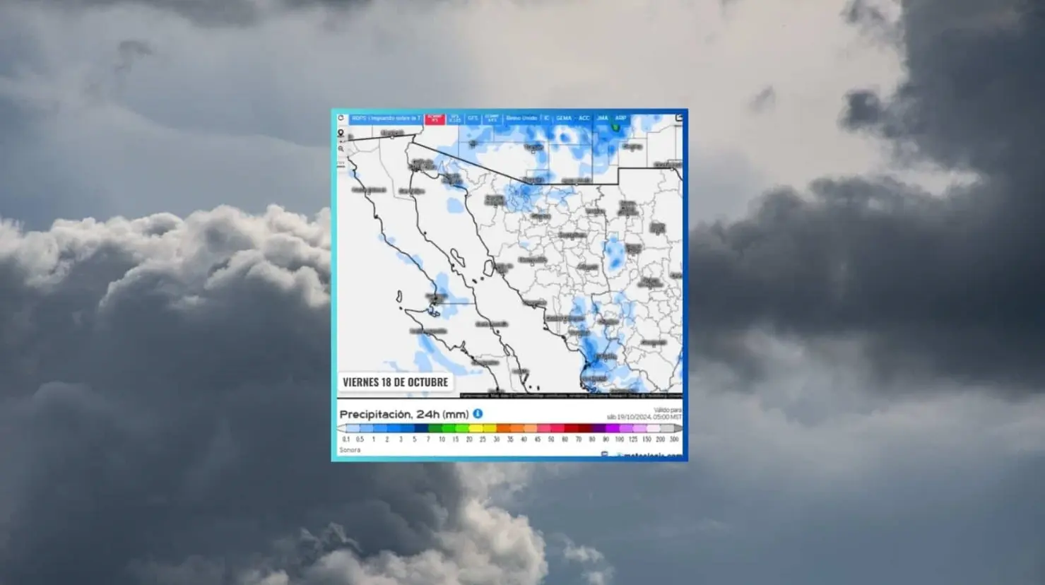 Clima en Hermosillo hoy 18 de octubre; día nublado y descenso de temperaturas