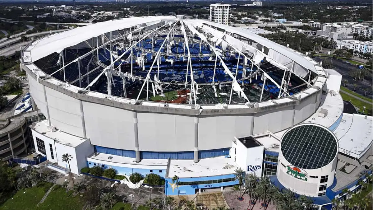 VIDEO | Huracán “Milton” deja sin estadio a Rays de Tampa Bay. Buscan nueva casa