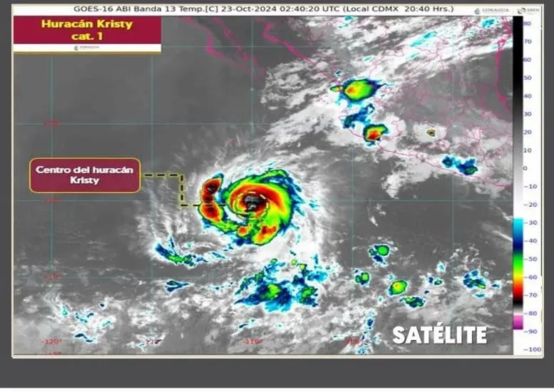 Huracán Kristy se intensifica a categoría 1; fuertes lluvias afectarán estos cuatro estados