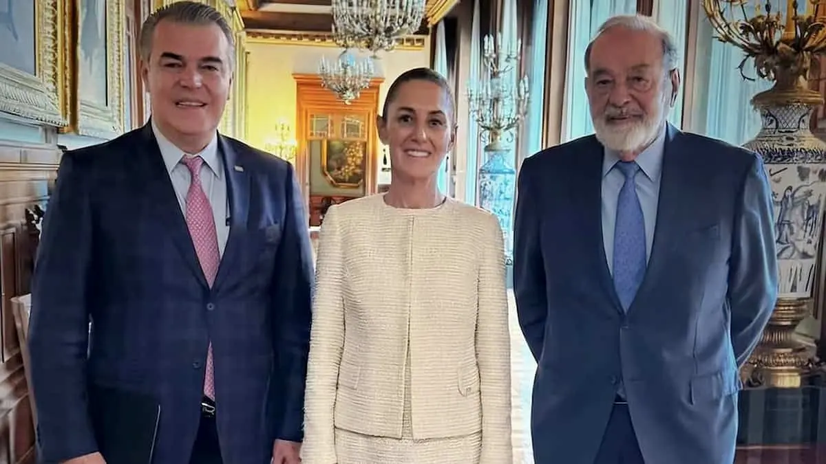 Claudia Sheinbaum se reúne con Carlos Slim; el magnate augura buenos años para México