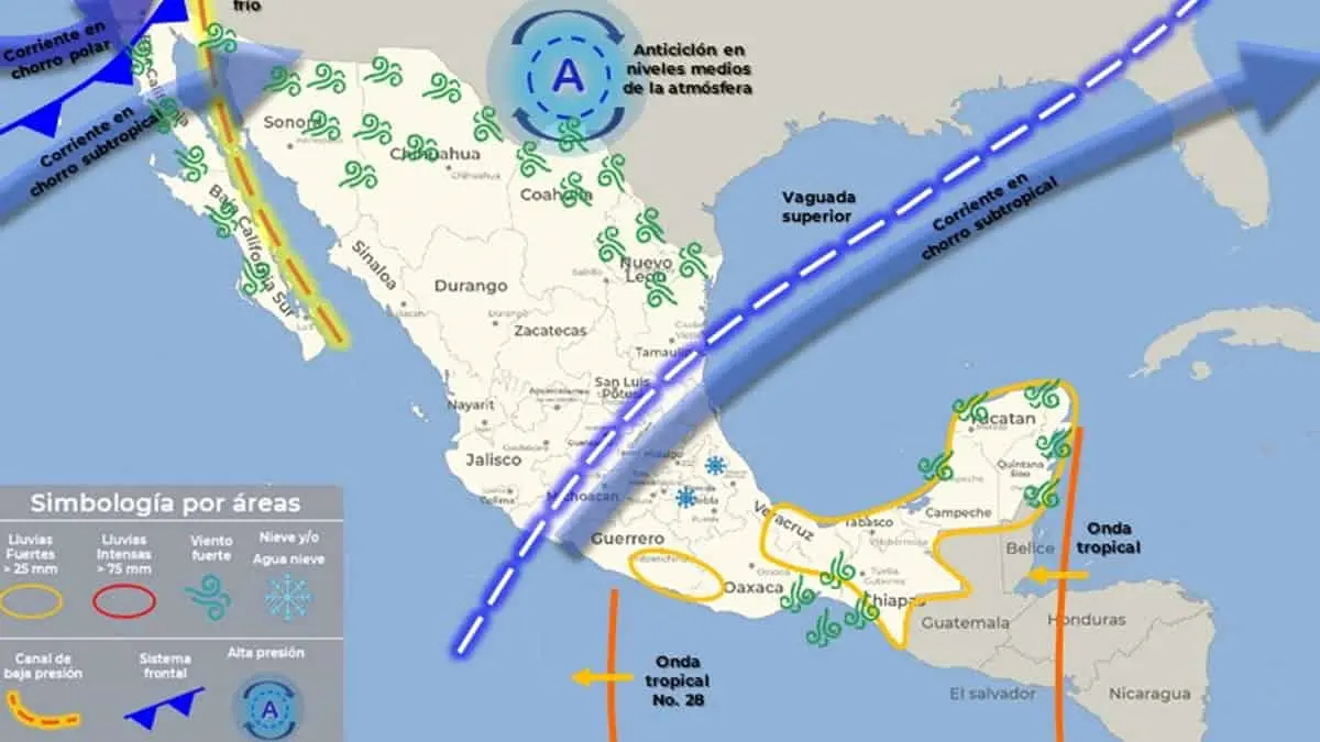 Clima en Sonora hoy 28 de octubre: Advierten llegada de frente frío, tormenta invernal y lluvias