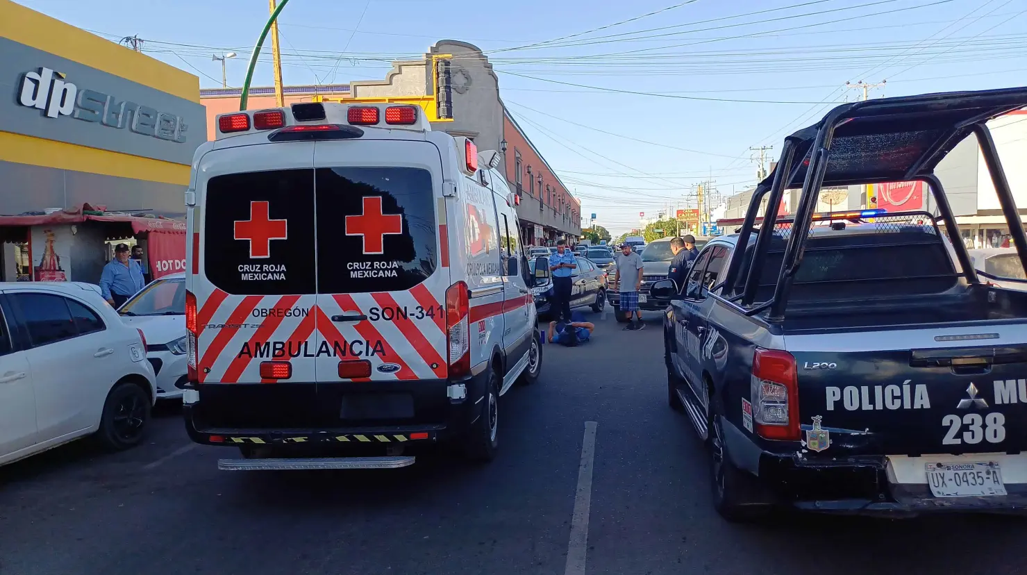 Arrollan a mujer en pleno Centro de Obregón