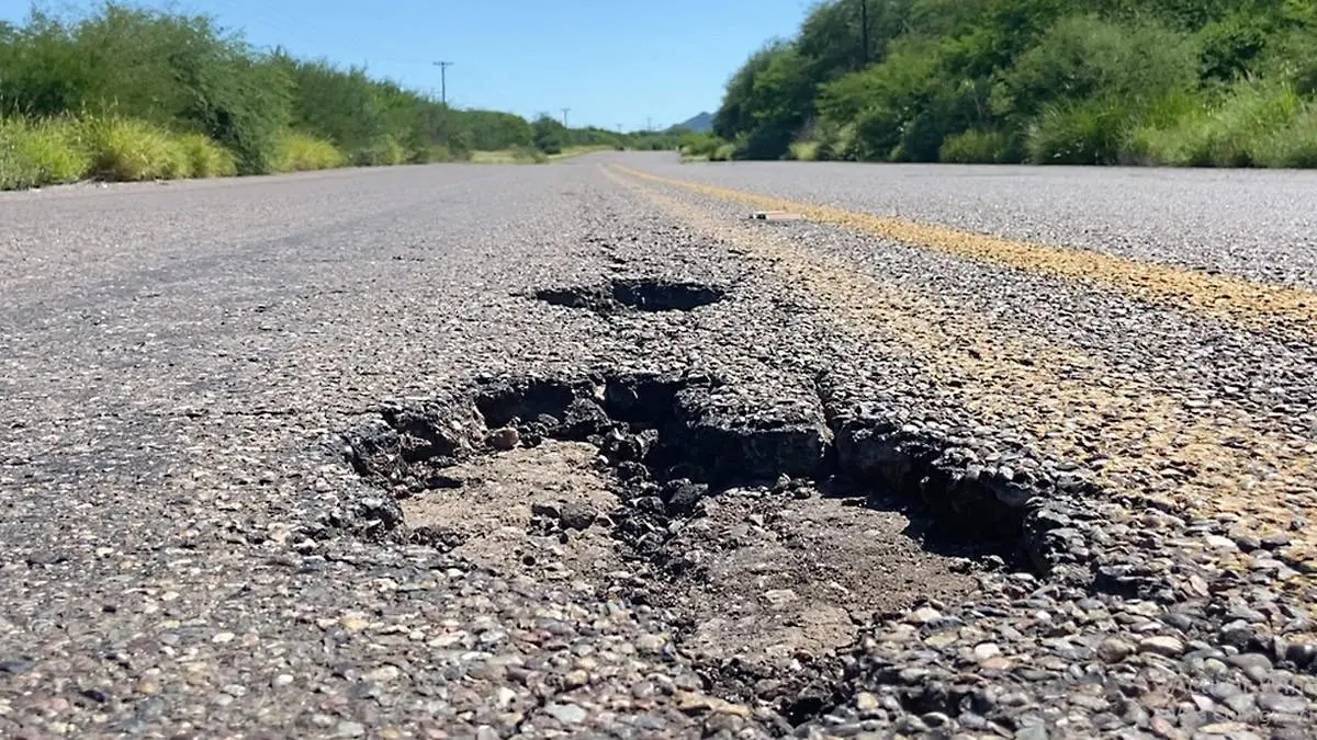 Carretera Navojoa-Álamos, nuevamente con baches