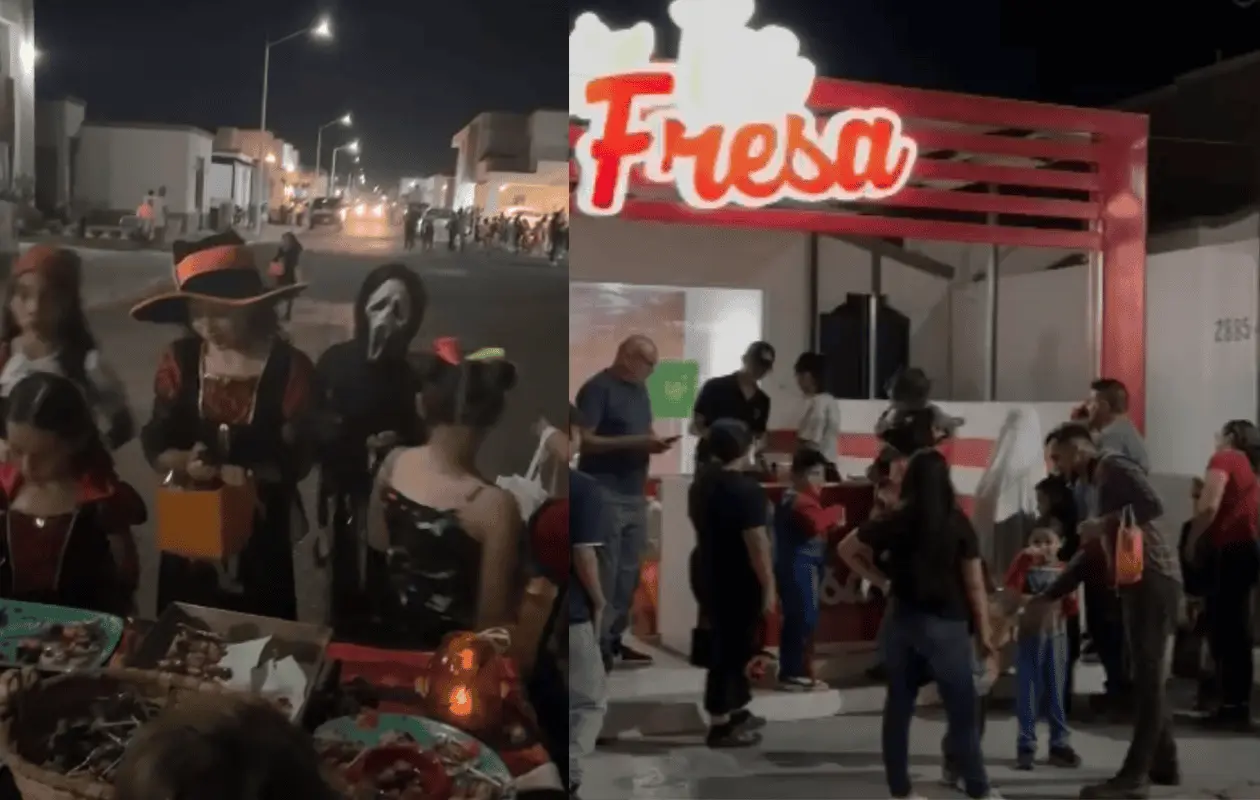 En colonias como Lomas Residencial, Puente Real y Casa Blanca fue donde se observó a más niños y niñas disfrazados pidiendo dulces. Fotos: Facebook