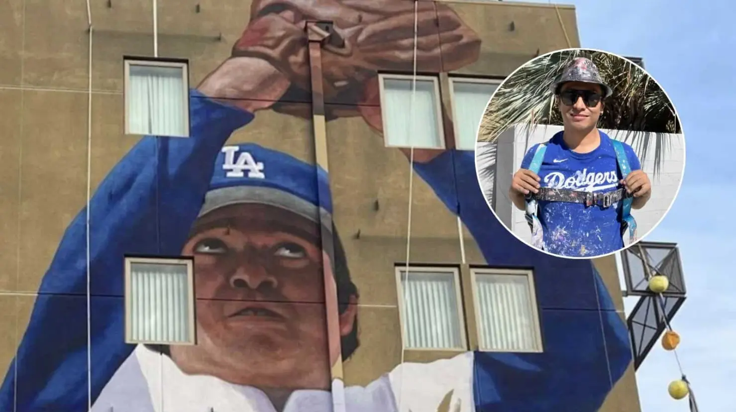 ¿Quién es Robert Vargas, el muralista que rindió homenaje a Fernando Valenzuela en Los Ángeles?