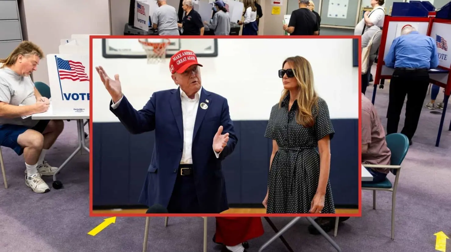 Elecciones de Estados Unidos 2024: Trump vota en Florida junto a su esposa Melania