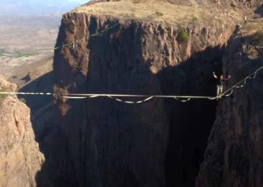 VIDEO | Cañón de la Cruz del Diablo en Sonora: ¿Te atreverías a cruzarlo?