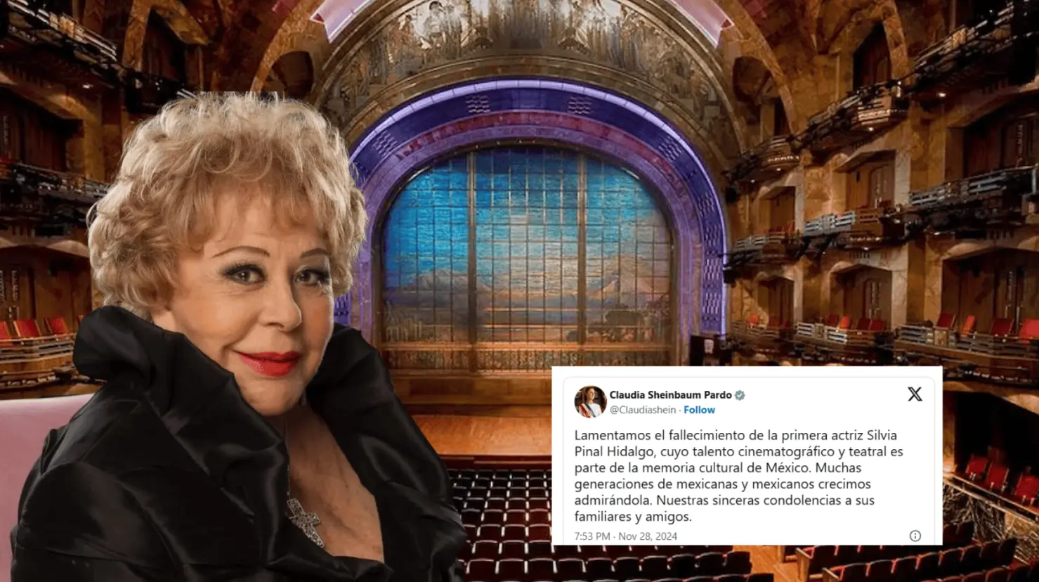 La presidenta Claudia Sheinbaum escribió un mensaje de condolencias a sus familiares.