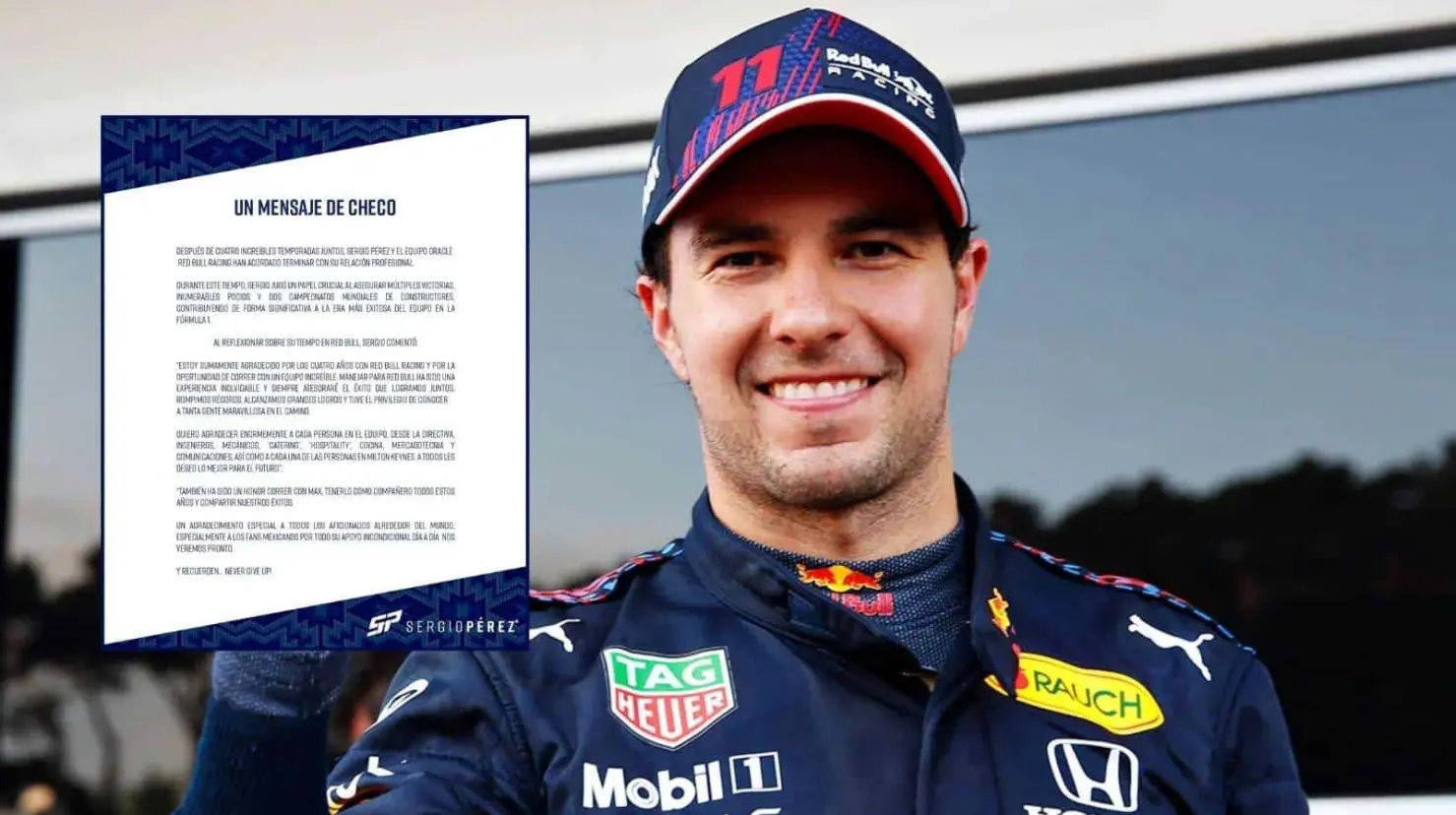 “Checo” Pérez confirma su salida del equipo Red Bull