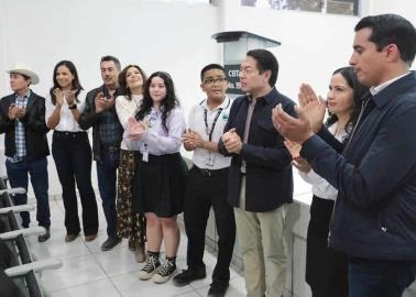 Visita Mario Delgado el Cbta 197 de Providencia