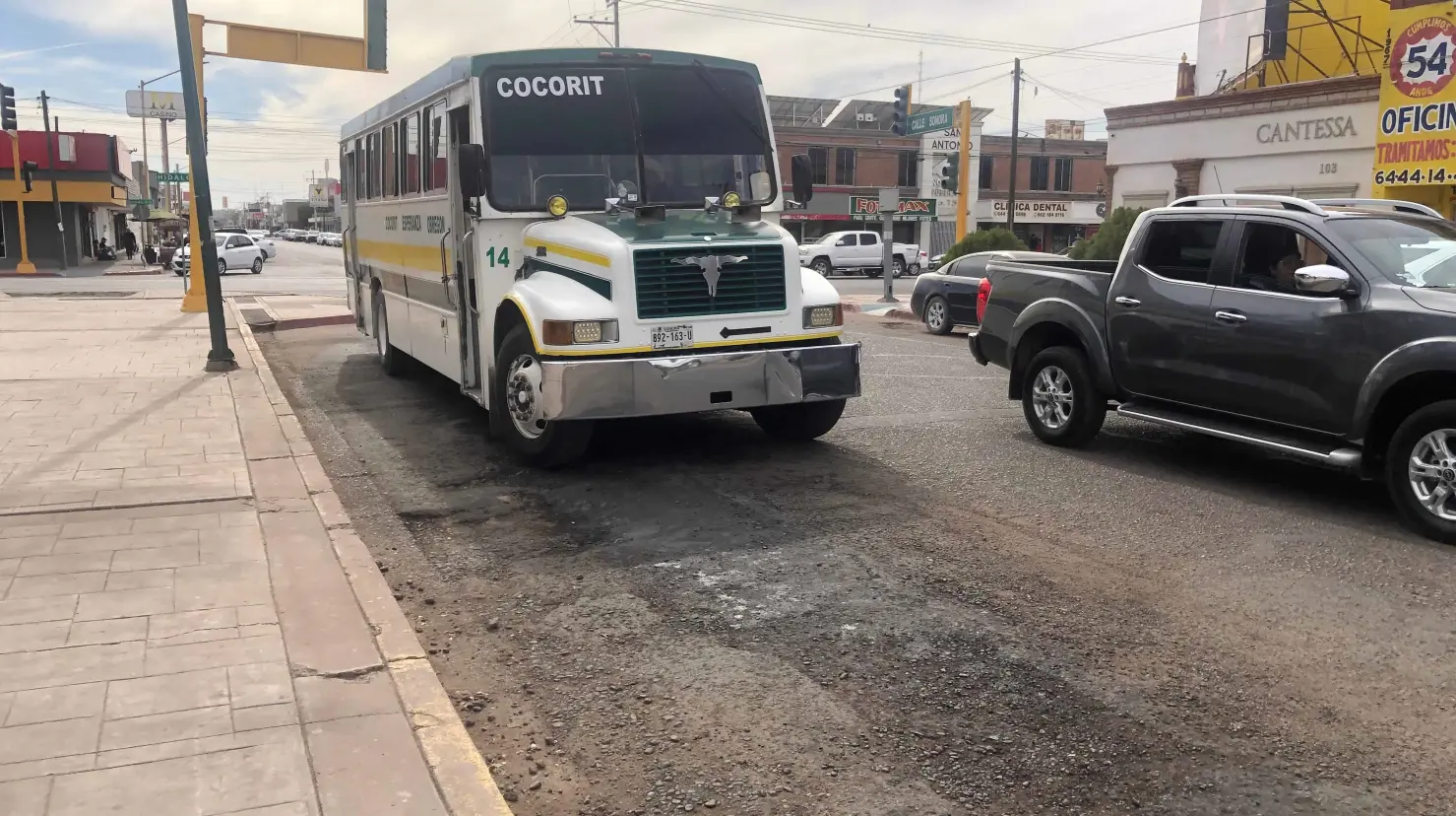 Rutas del transporte público de Cajeme siguen en mal estado