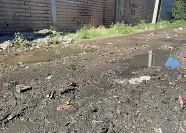 Vecinos de la colonia Hidalgo de Cajeme viven entre aguas sucias