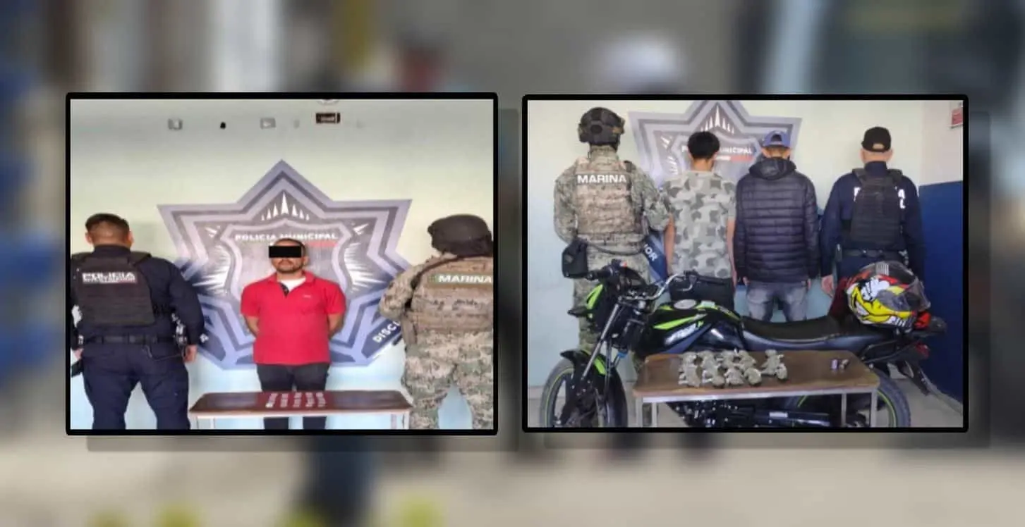 Capturan a tres personas con droga en Ciudad Obregón; dos son menores de edad