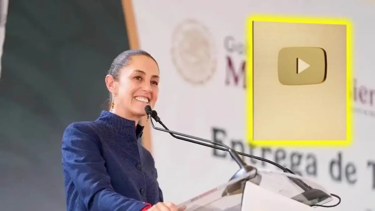 Claudia Sheinbaum y el Botón de Oro de YouTube Fuentes: X