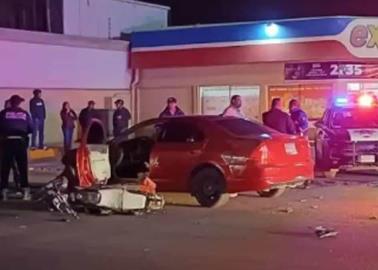 Motociclista choca contra automóvil en Ciudad Obregón