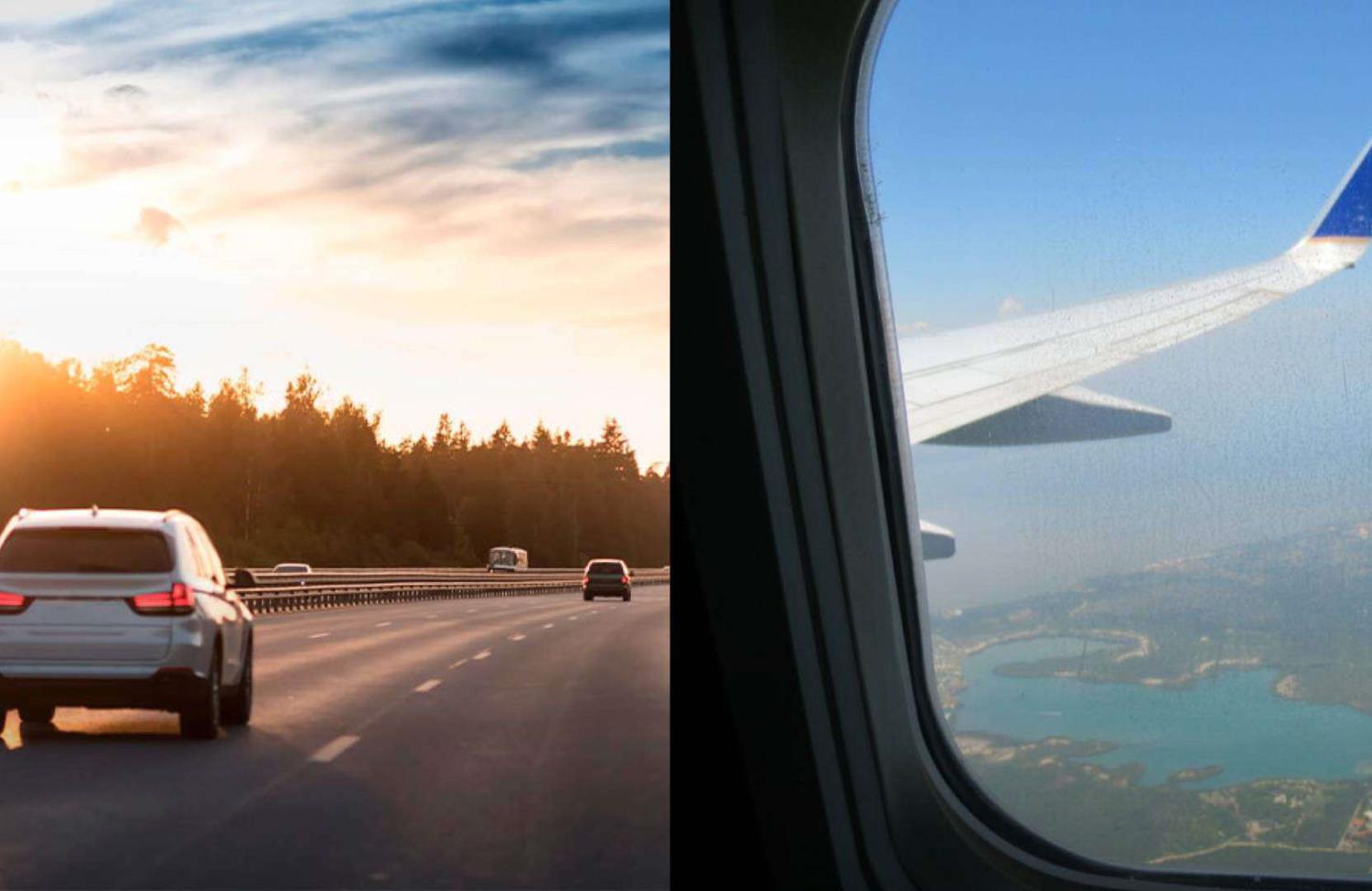 ¿Viajar en avión o por carretera? Esta es la opción más segura