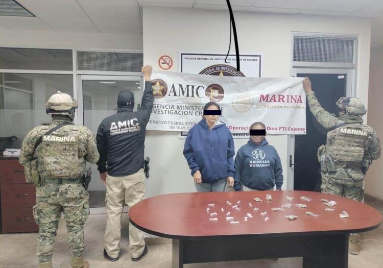 Capturan a presuntas vendedoras de droga en Ciudad Obregón