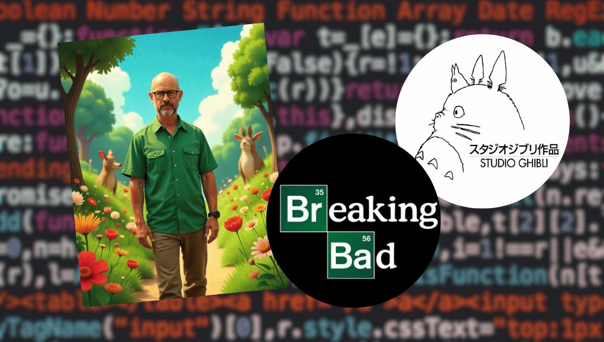 Así se vería Walter White de Breaking Bad si fuera un personaje del Studio Ghibli