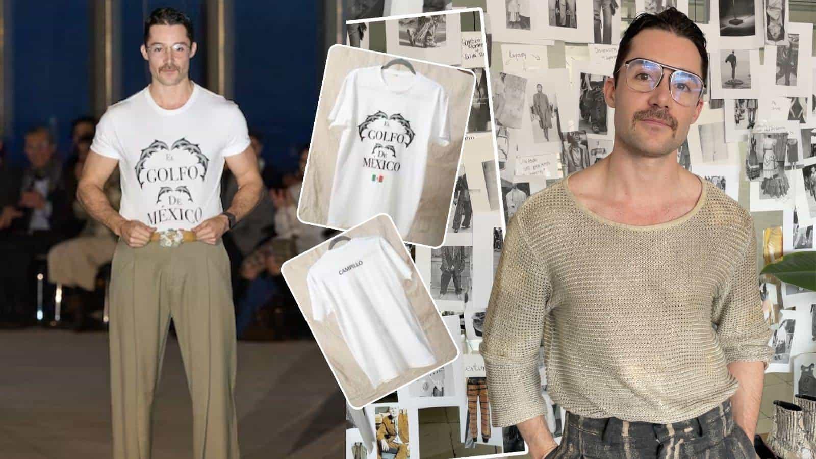 Patricio Campillo, diseñador que lució la camiseta Golfo de México en el New York Fashion Week