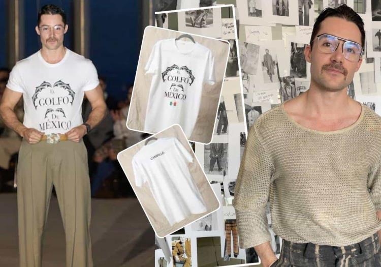 Patricio Campillo, diseñador que lució la camiseta Golfo de México en el New York Fashion Week