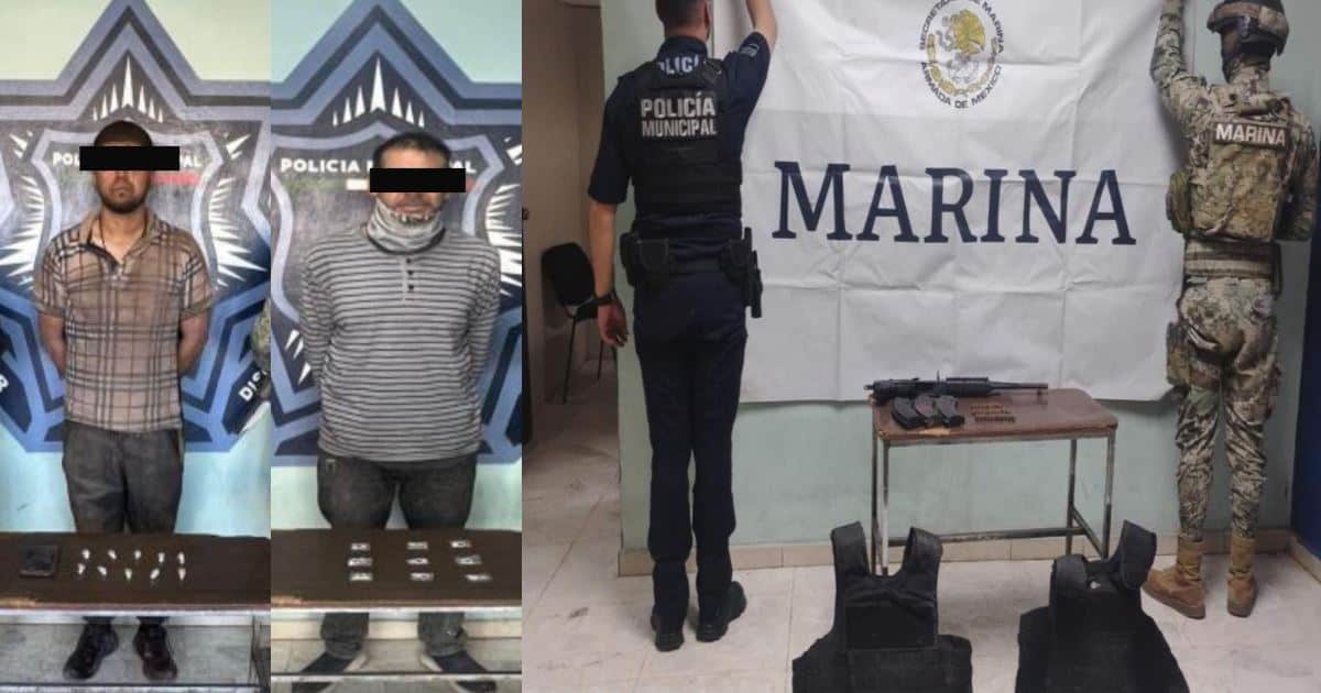 Dos detenidos, droga y armas aseguradas durante operativo en Ciudad Obregón