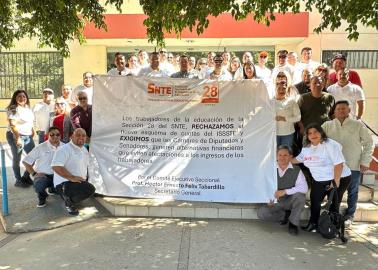 Maestros del SNTE 28 contra reforma del Issste