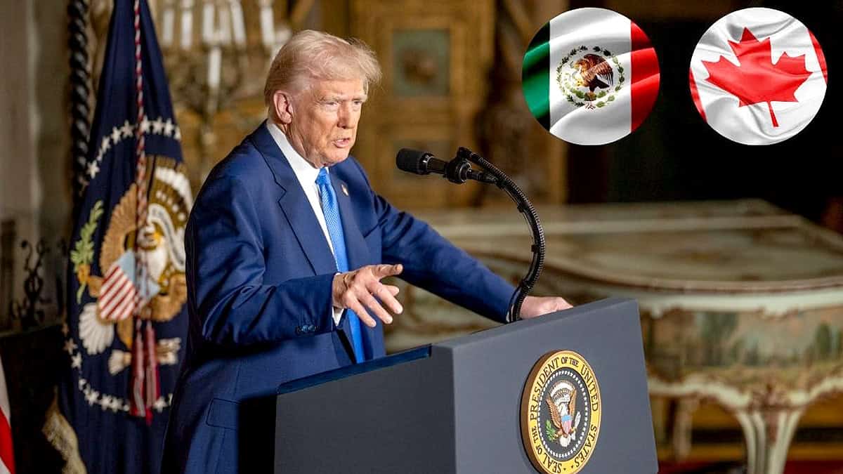 Trump reitera aranceles para México y Canadá