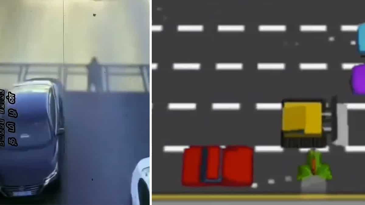 VIDEO | El puente y la sombra: hombre emula juego de video, con final inesperado