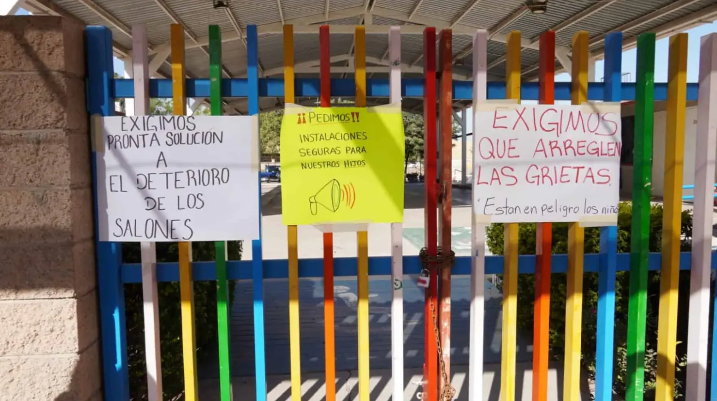 Toman jardín de niños en Las Misiones: Padres de familia exigen que se repare infraestructura