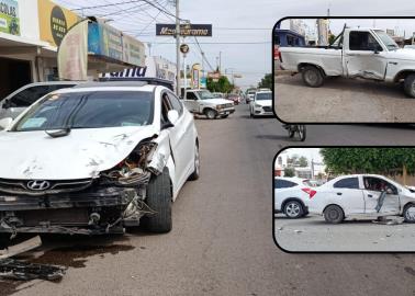 Fuerte choque en la calle Jalisco de Ciudad Obregón; hay un herido