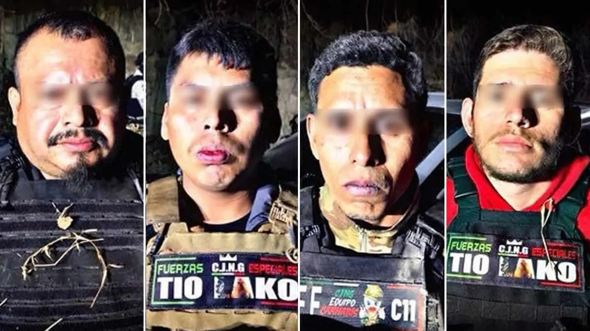 Capturan a cuatro presuntos generadores de violencia en Jalisco, entre ellos 2 exmarinos
