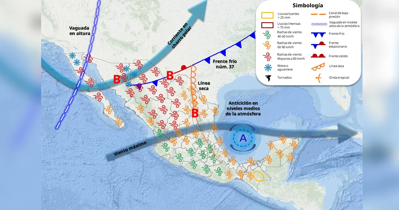 Clima en Sonora hoy 2 de abril: Hay probabilidad de lluvias y caída de aguanieve