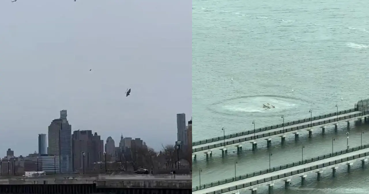 Helicóptero se estrella en el río Hudson; esto se sabe | VIDEO