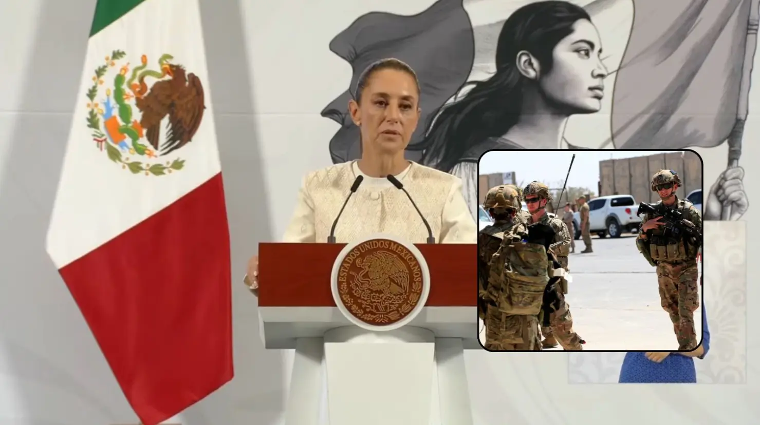 Sheinbaum advierte a Estados Unidos tras instalación de bases militares en la frontera