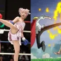 Una luchadora japonesa pelea solo como uno de sus personajes favoritos de One Piece
