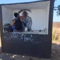 Reconstruyen altar a la Santa Muerte en Pueblo Yaqui